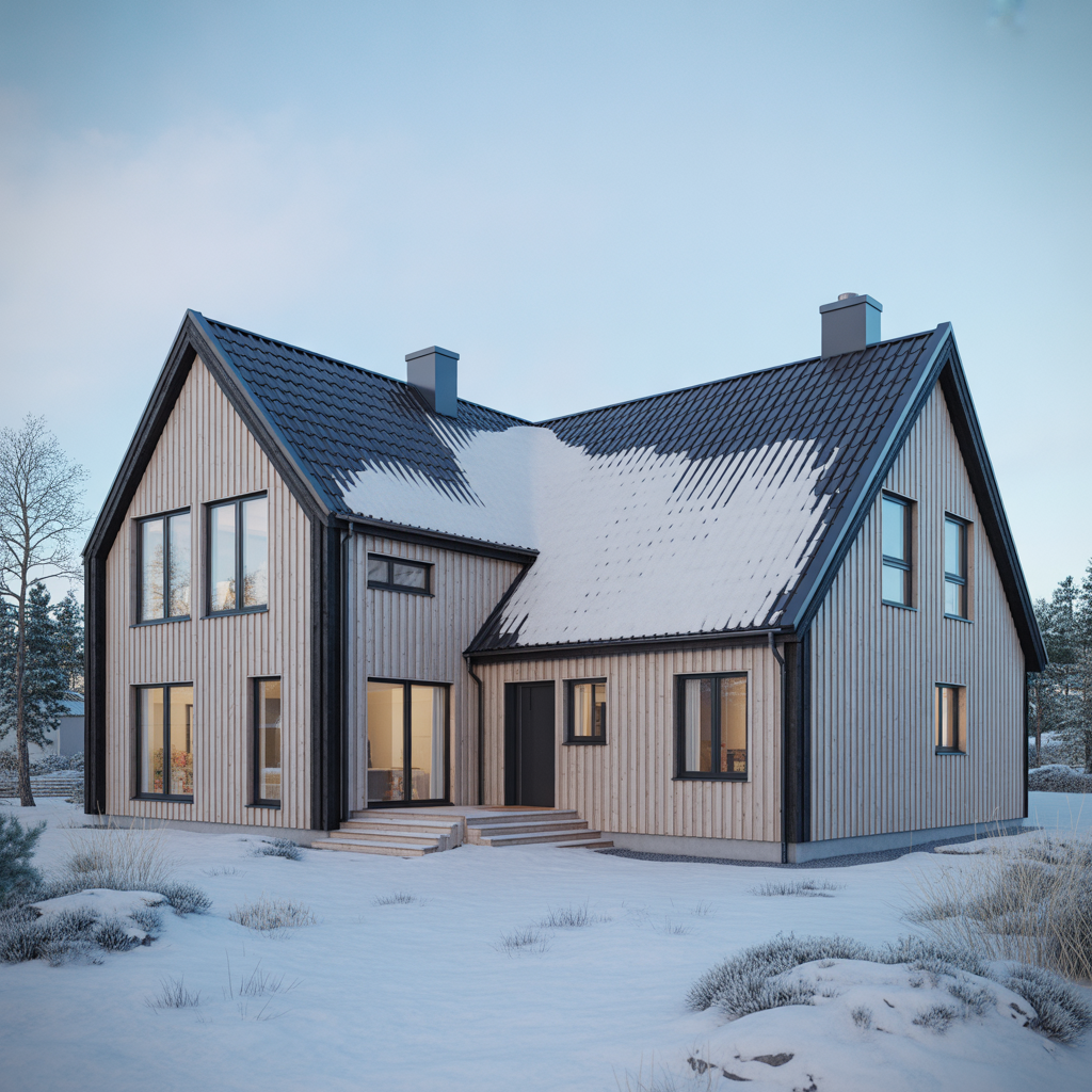 3.Hur paverkar takets lutning husets varmeeffektivitet