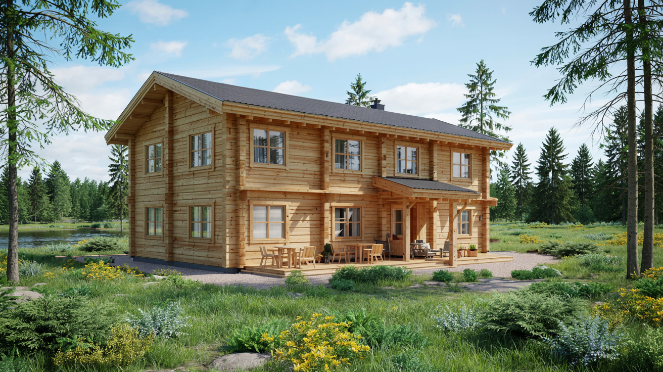 fritidshus timmerhus two storey