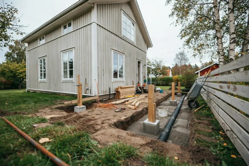 s planerar du en h llbar husgrund till uterum eller veranda markarbete b righet och vanliga misstag